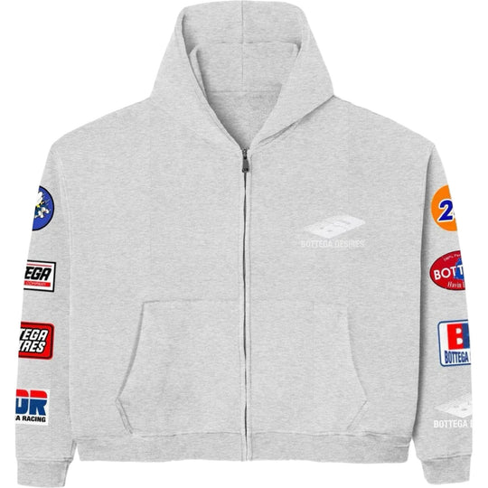 Bottega Desires Patches Hoodie Grey