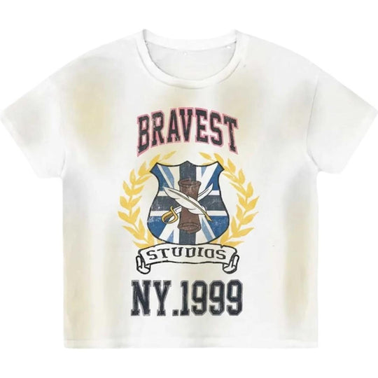 Bravest Studios Crest Tee White