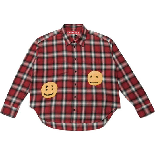 Cactus Plant Flea Market Double Vision Check Shirt Red