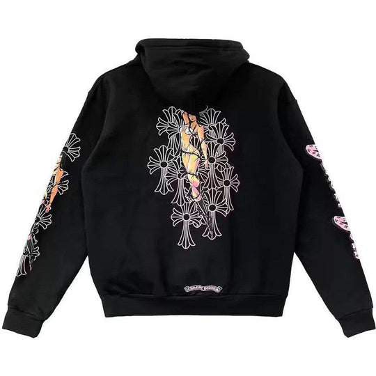 Chrome Hearts Art Basel Deadly Doll Zip Up Hoodie Black/Pink