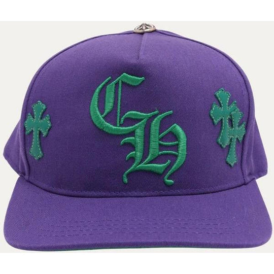 Chrome Hearts CH Cross Patch Baseball Cap Purple/Green