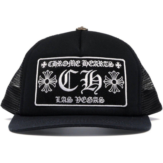 Chrome Hearts CH Las Vegas Trucker Hat Black/Black