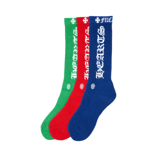Chrome Hearts CH Logo Socks Blue/Red/Green