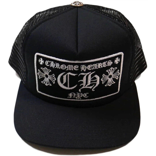 Chrome Hearts CH New York City Trucker Hat Black/Black