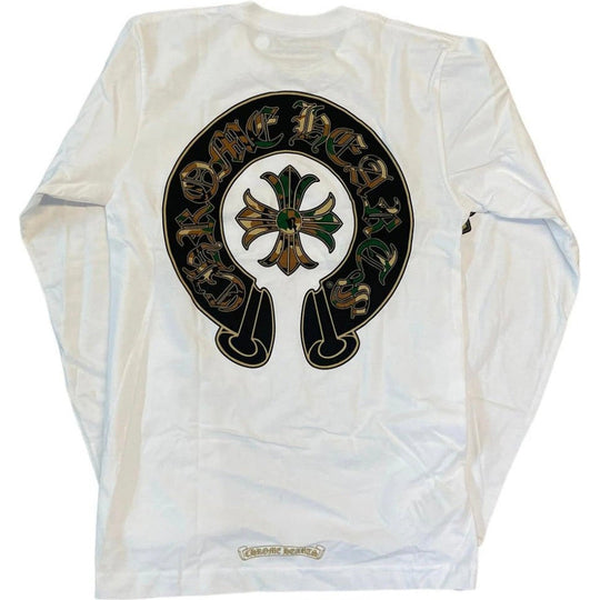 Chrome Hearts Camo Horseshoe L/S Tee White