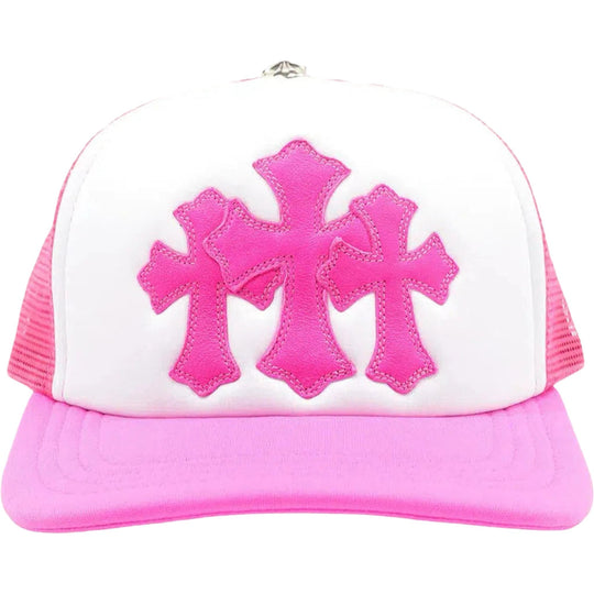 Chrome Hearts Cemetery Trucker Hat Neon Pink