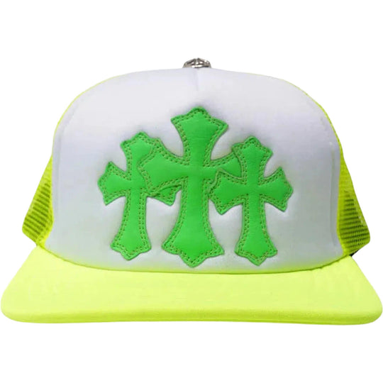 Chrome Hearts Cemetery Trucker Hat Neon Yellow