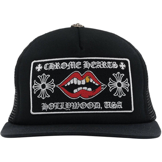 Chrome Hearts Chomper Hollywood Trucker Hat Black/Black