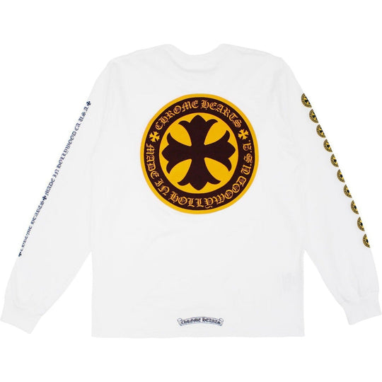 Chrome Hearts Cross Made in Hollywood Tee L/S White Yellow