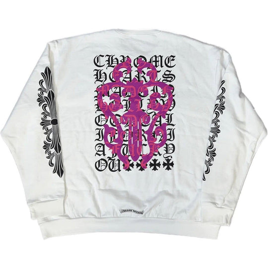 Chrome Hearts Eye Chart Dagger Crewneck White