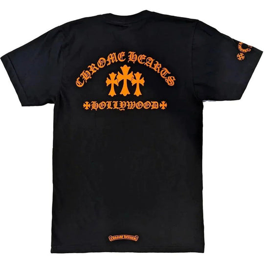 Chrome Hearts Hollywood Cemetery Tee S/S Black/Orange