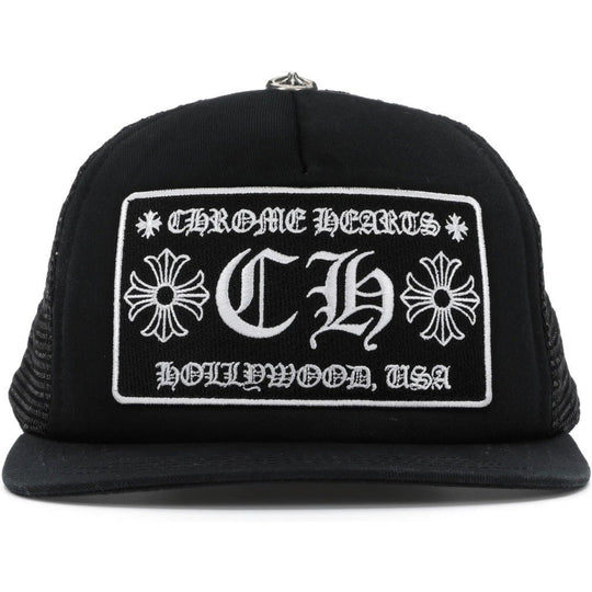 Chrome Hearts Hollywood Trucker Hat Black/Black