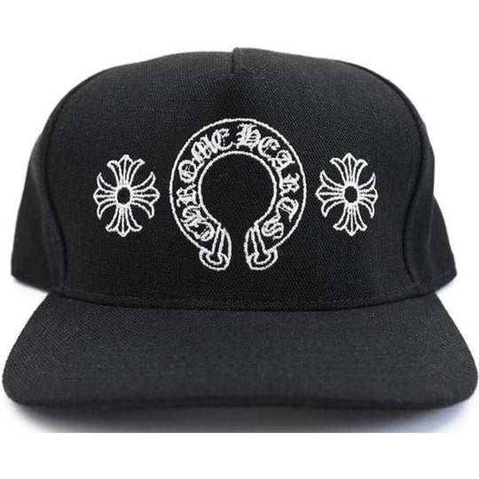 Chrome Hearts Horseshoe Denim Baseball Hat Black