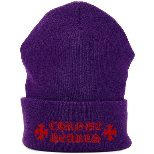 Chrome Hearts Logo Beanie Purple