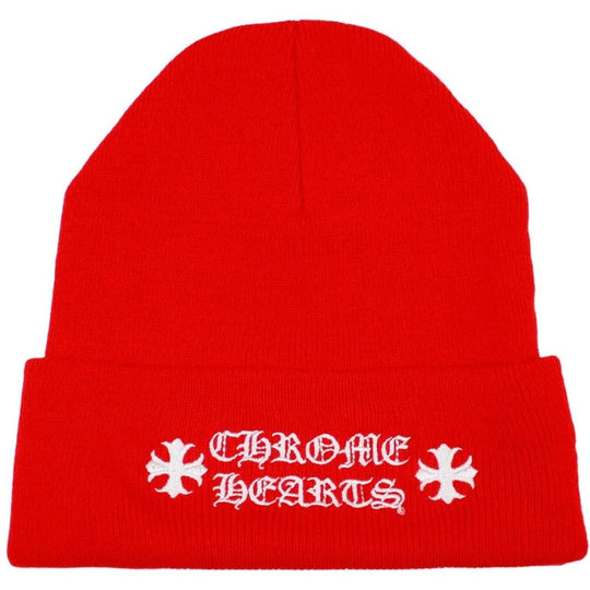 Chrome Hearts Logo Beanie Red