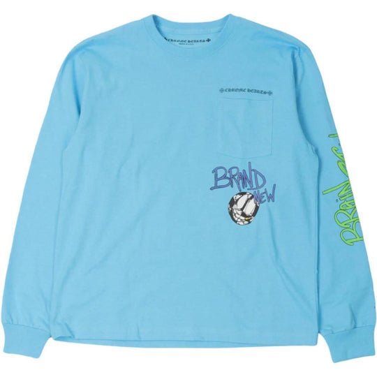 Chrome Hearts Matty Boy Brain New L/S T-Shirt Blue