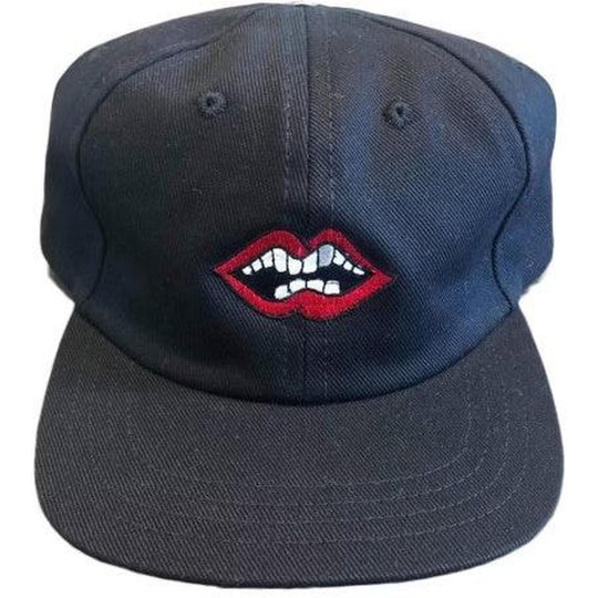 Chrome Hearts Matty Boy Chomper Leather Strapback Hat Black