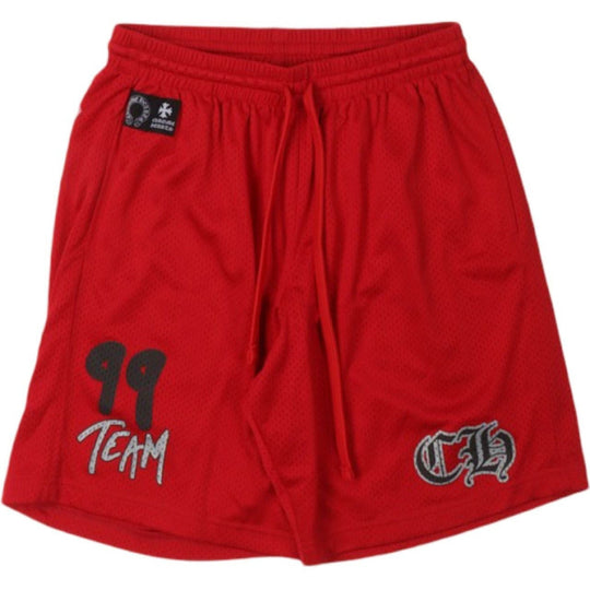 Chrome Hearts Matty Boy Form Mesh Varsity Shorts Red