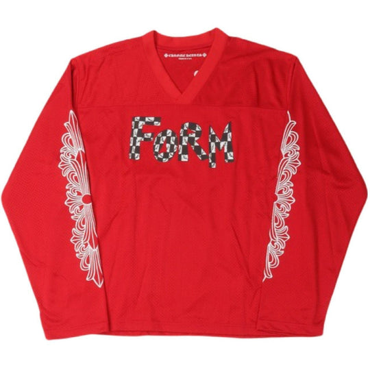 Chrome Hearts Matty Boy Form Mesh Varsity Warm Up Jersey Red