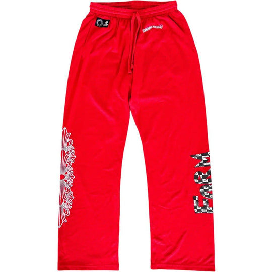 Chrome Hearts Matty Boy Form Mesh Varsity Warm Up Pants Red