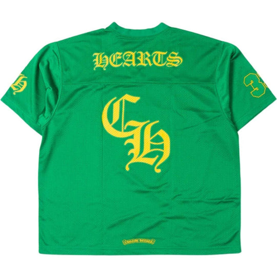 Chrome Hearts Mesh Varsity Short Sleeve Jersey Green