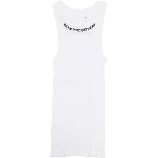 Chrome Hearts Neck Logo Tank Top White