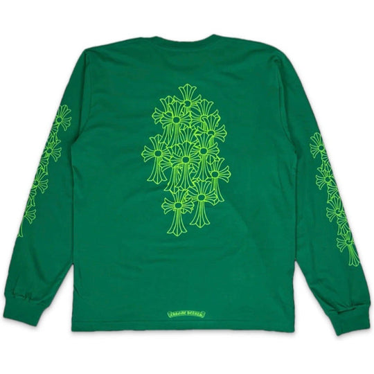 Chrome Hearts Online Exclusive Crosses Longsleeve T-shirt Green