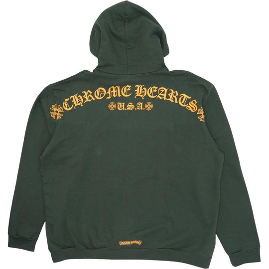 Chrome Hearts Online Exclusive T-Bar Logo Hoodie Green