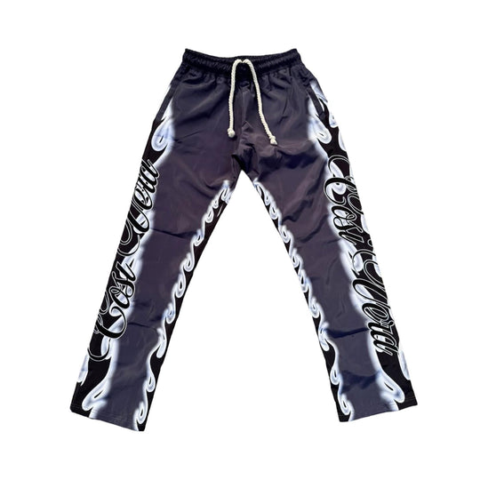 Cosi Vera Nylon Pants Flames Black