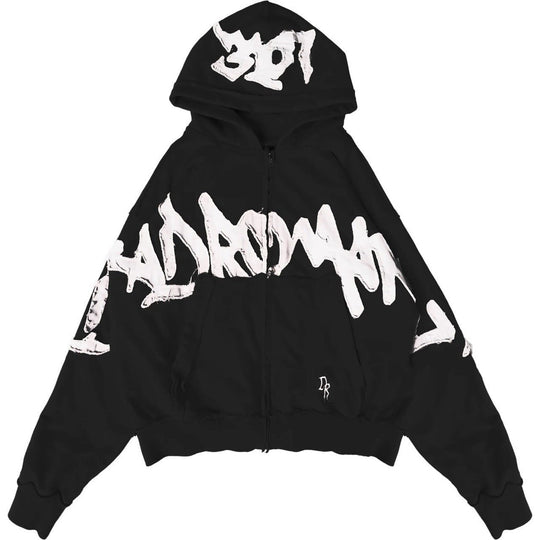 Dead Romance Freedom Zip Up Hoodie Black