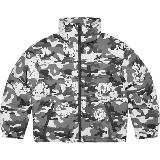 Denim Tears Cotton Wreath Puffer Jacket White Camo