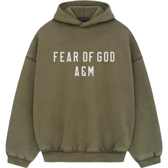 Fear of God Essentials A&M Fleece Hoodie Military
