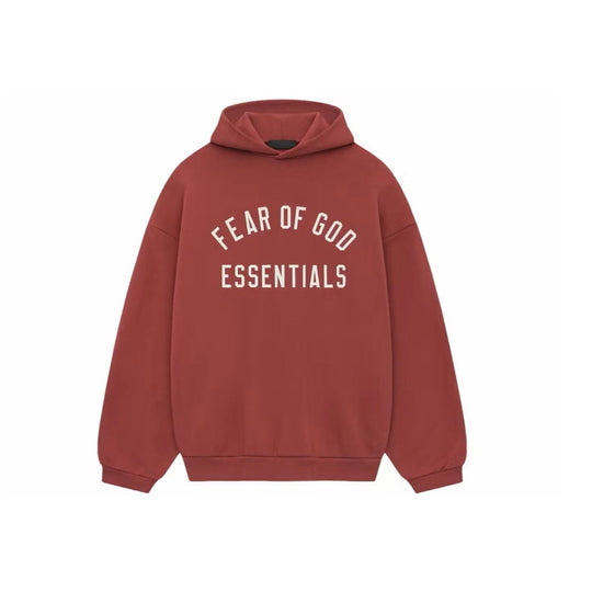 Fear of God Essentials Fleece Hoodie Crimson