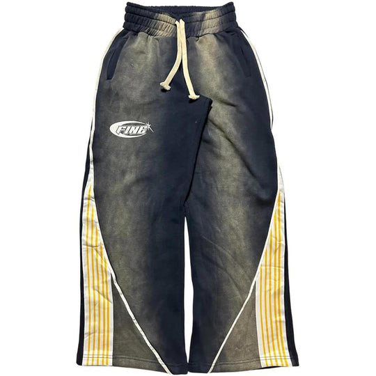 Fine Britches Sweatpants Navy Yellow