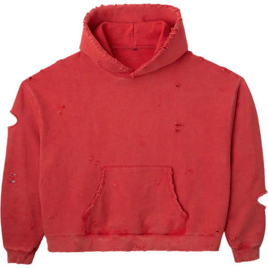 GV Gallery Distressed Thermal Hoodie Red
