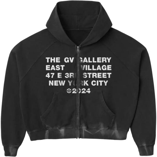 GV Gallery Raspberry Hills NYC Exclusive Zip Up Hoodie Black