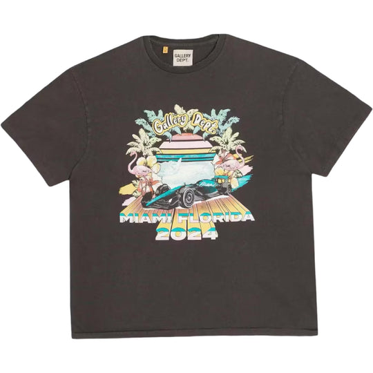 Gallery Dept. x Miami International Autodrone Miami Grand Prix Auction Tee Vintage Black