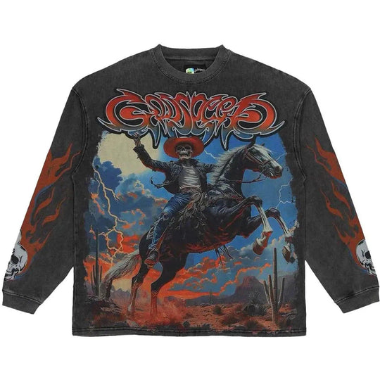 Godspeed Best Western Long Sleeve Grey Wash Tee