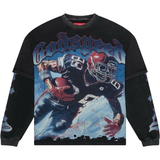 Godspeed Endzone Dual L/S T-Shirt Black Wash