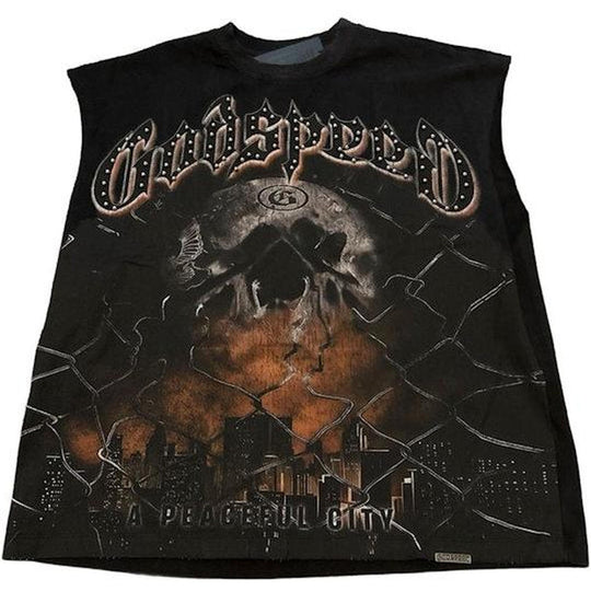 Godspeed Fences Sleeveless T-shirt Black