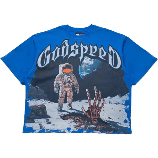 Godspeed First Contact Space Tee Royal Blue