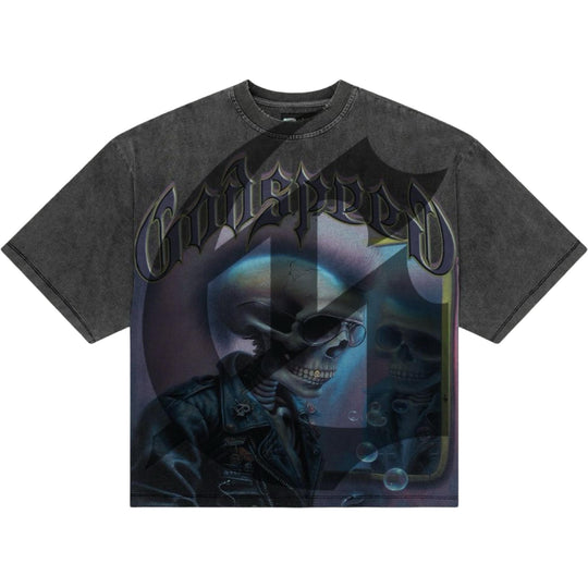 Godspeed Man In The Mirror T-Shirt Grey Wash