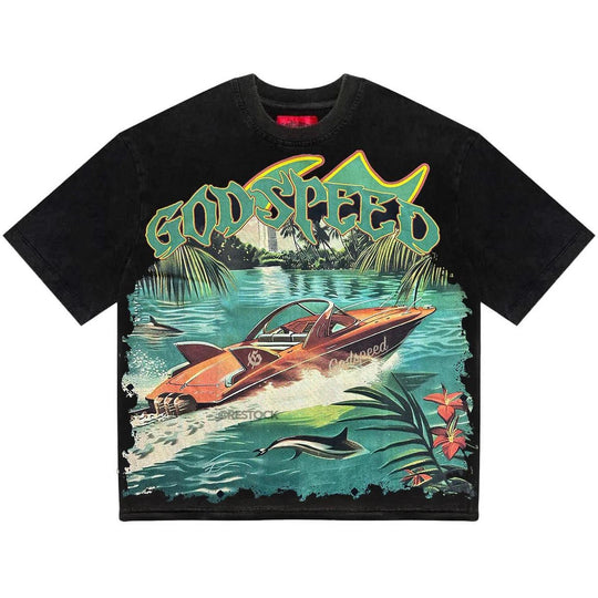 Godspeed Miami Exclusive Boat T-Shirt Black