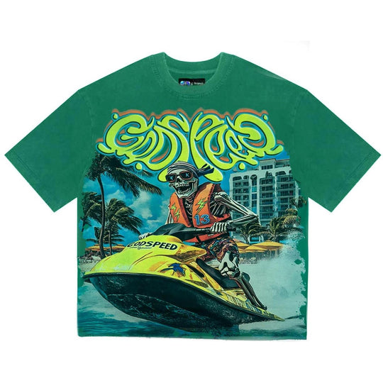 Godspeed Miami Exclusive Jet Ski T-Shirt Green