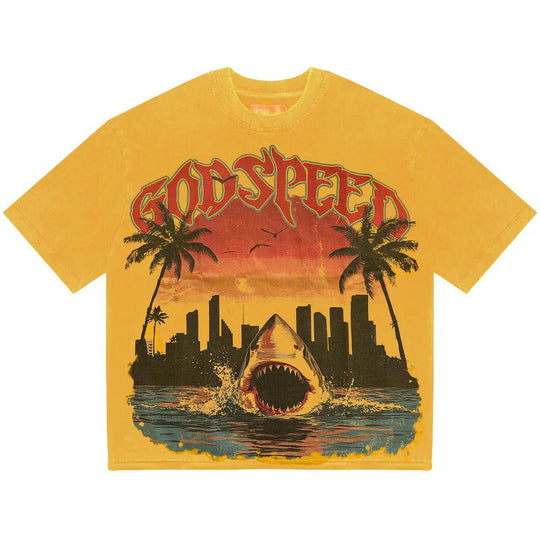 Godspeed Miami Exclusive Shark T-Shirt Yellow