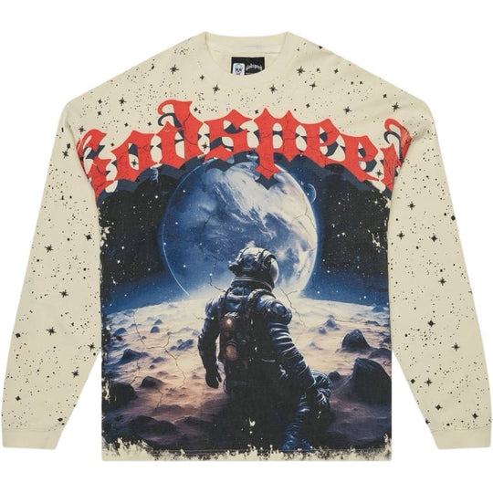 Godspeed No Looking Back L/S T-Shirt Cream