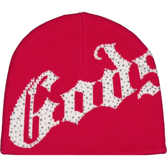 Godspeed OG Logo Studded Beanie Red/White