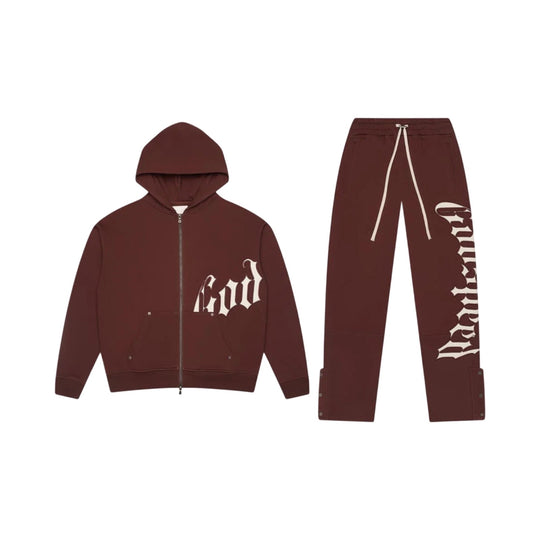 Godspeed OG Logo Sweatsuit V2 Brown (Full Set)