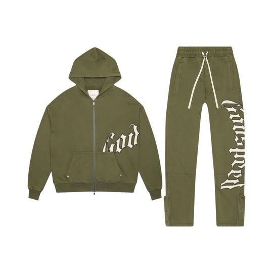 Godspeed OG Logo Sweatsuit V2 Olive (Full Set)