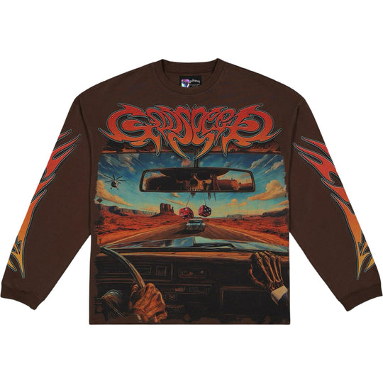 Godspeed On The Run Long Sleeve T-Shirt Mocha
